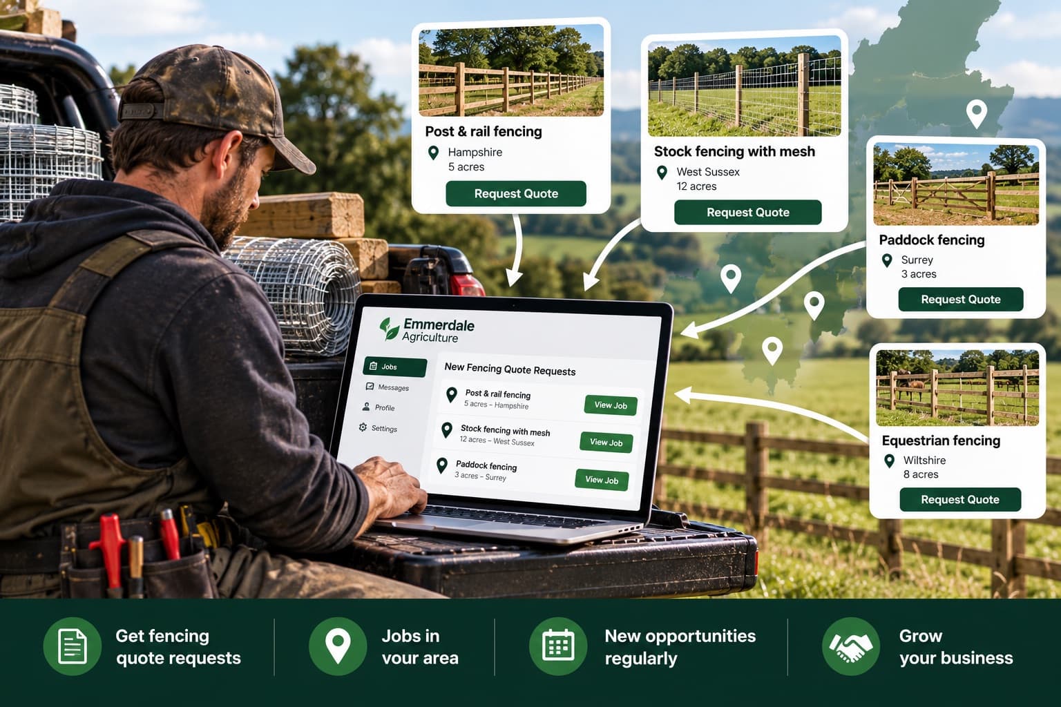 Fencing contractor looking for more work? Get local fencing jobs sent to you
